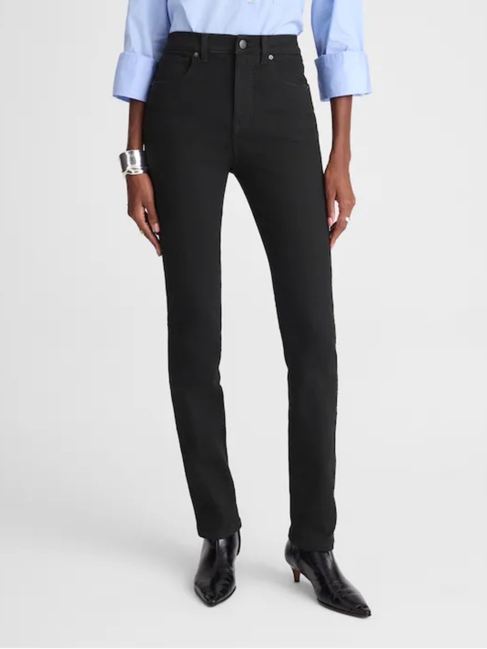 Madewell The Pencil Jean in Super Stretch Denim black NW283 Size 26 NWT